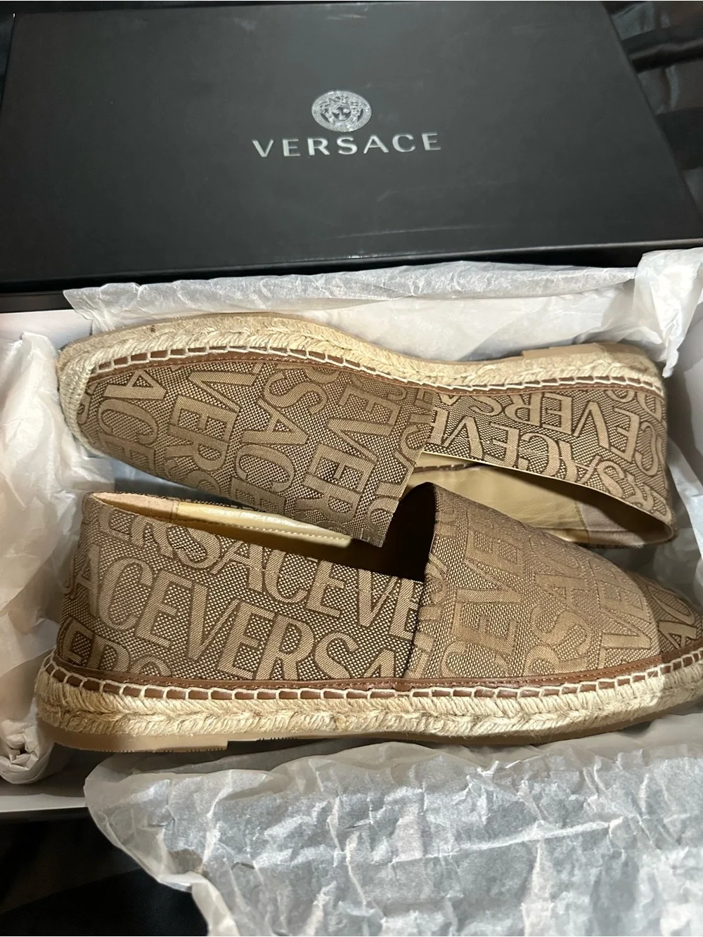 Versace Men’s Logo Espadrilles